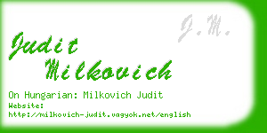 judit milkovich business card